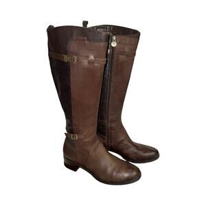 Vintage Etienne Aigner Brown Leather Riding Boots Size 8.5